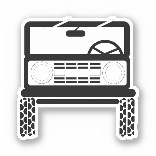 Aus der Straße Aufkleber (Vorderseite)