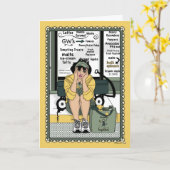 Aus der Wagen_C_Greeting-Karte gefallen Karte (Gelbe Blume)