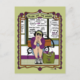 Aus der Wagenbuchse_A_Postkarte gefallen Postkarte