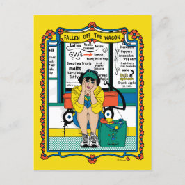 Aus der Wagenbuchse_B_Postkarte gefallen Postkarte