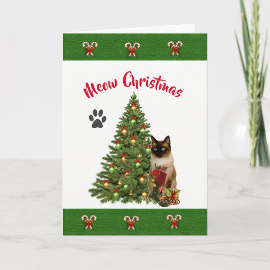 Aus der Weihnachtskarte der Katze Karte (Vorderseite)