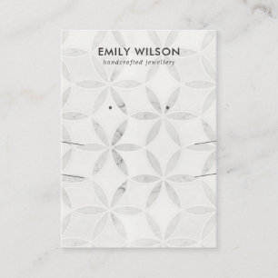 AUS DER WEISSEN BLUMENFLÄCHE LANGE SCHNITTPLATTE E VISITENKARTE