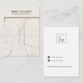 AUS DER WEISSEN MARBLE TEXTURE-HAARKLIP-ANZEIGE VISITENKARTE (Vorne/Hinten)