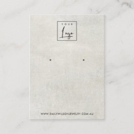 AUS DER WEISSGRAUEN KONKRETEN STUDIE-EARRING-ANZEI VISITENKARTE