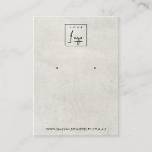 AUS DER WEISSGRAUEN KONKRETEN STUDIE-EARRING-ANZEI VISITENKARTE