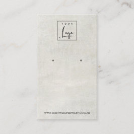 AUS DER WEISSGRAUEN KONKRETEN STUDIE-EARRING-ANZEI VISITENKARTE