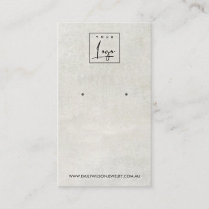 AUS DER WEISSGRAUEN KONKRETEN STUDIE-EARRING-ANZEI VISITENKARTE