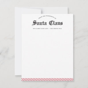 Aus der Werkstatt des Santa Claus Stationery, Card Mitteilungskarte