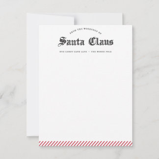 Aus der Werkstatt des Santa Claus Stationery, Card Mitteilungskarte