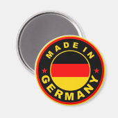 aus deutscher Landesflagge und Briefmarke Magnet (Vorderseite/Rückseite)