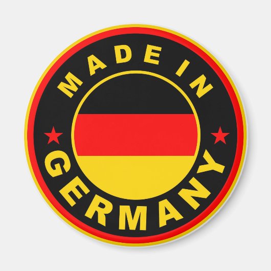 aus deutscher Landesflagge und Briefmarke Magnet (Vorne)
