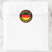 aus deutscher Landesflagge und Briefmarke Runder Aufkleber (Tasche)