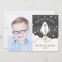 Aus diesem Welt Foto Weltraum Klassenzimmer Valent Karte