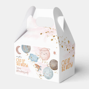 Aus diesem Weltraum-Abenteuer-Kindergeburtstag Geschenkschachtel