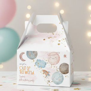 Aus diesem Weltraum-Abenteuer-Kindergeburtstag Geschenkschachtel