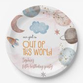 Aus diesem Weltraum-Abenteuer-Kindergeburtstag Pappteller (Vorderseite)