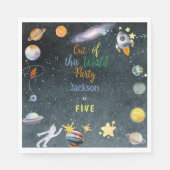 Aus diesem Weltraum-Abenteuer-Kindergeburtstag Serviette (Vorderseite)