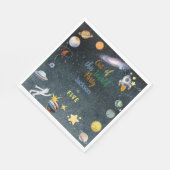 Aus diesem Weltraum-Abenteuer-Kindergeburtstag Serviette (Ecke)