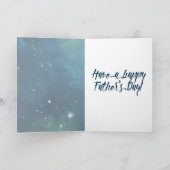 Aus diesem Weltraum Himmel Vatertag Karte (Innenseite)