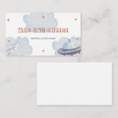 Aus diesem Weltraum-Party-Lebensmitteletikett Platzkarte (Vorne/Hinten)