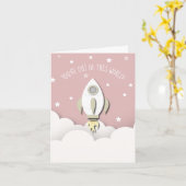 Aus diesem Weltraum rosa Klassenzimmer Valentine Karte (Gelbe Blume)