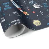 Aus diesem Weltraummuster Geschenkpapier (Rolleneckpunkt)