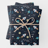 Aus diesem Weltraummuster Geschenkpapier Set (Beispiel)