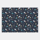 Aus diesem Weltraummuster Geschenkpapier Set (Vorderseite)