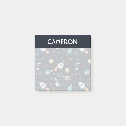 Aus diesem Weltraummuster Post-it Klebezettel (Vorderseite)