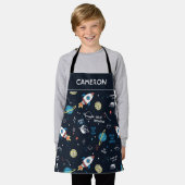 Aus diesem Weltraummuster Schürze (Getragen)