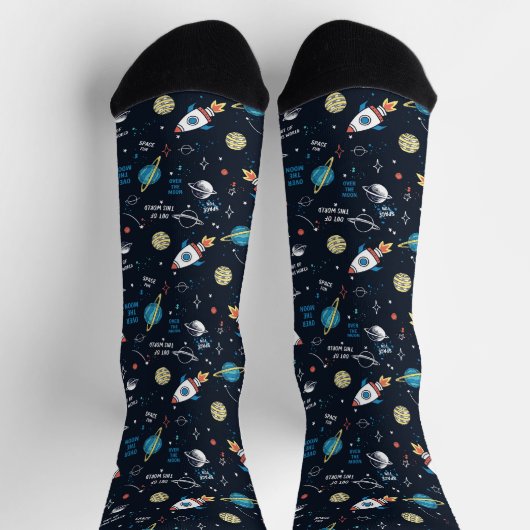 Aus diesem Weltraummuster Socken (Oben)