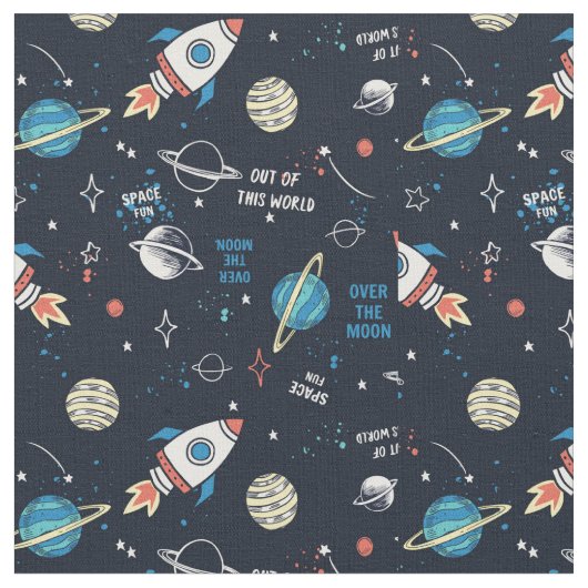 Aus diesem Weltraummuster Stoff (Nahaufnahme)