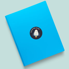 Aus diesem Weltraumraketenaufkleber Runder Aufkleber