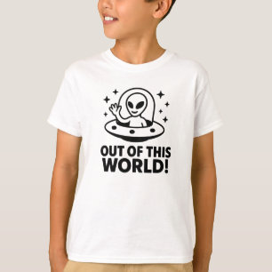 Aus diesem World Fun Alien Spaceship Grafik T-Shirt
