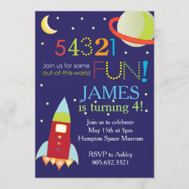 Aus dieser Geburtstagsparty im Weltraum Einladung