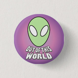 Aus dieser Welt - alien-Kopf heraus Button