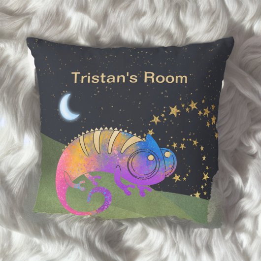 Aus dieser Welt Chameleon im Kosmos Kissen