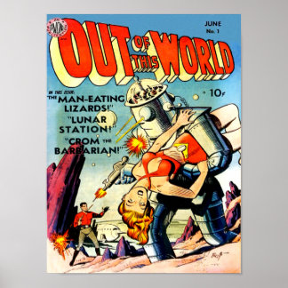 AUS DIESER WELT Cooles Vintages Comic Buchcover Poster