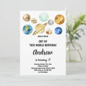 Aus dieser Welt der Geburtstagseinladung Einladung (Stehend Vorderseite)