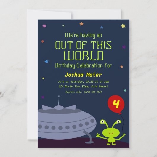 Aus dieser Welt, Einladungen zum Geburtstag (Vorderseite)