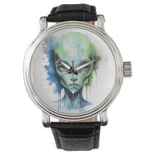 Aus dieser Welt Galaxy Alien Ufo Armbanduhr