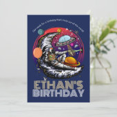 Aus dieser Welt Geburtstag Einladung (Stehend Vorderseite)