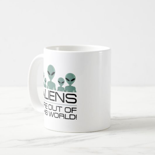 Aus dieser Welt Kaffeetasse (Vorderseite Links)