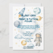 Aus dieser Welt kosmisch | Space Party - Geburtsta Einladung (Vorderseite)