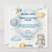 Aus dieser Welt kosmisch | Space Party - Geburtsta Einladung (Vorderseite)