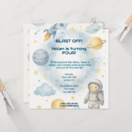 Aus dieser Welt kosmisch | Space Party - Geburtsta Einladung