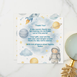 Aus dieser Welt kosmische Kinder | Party im Weltra Dankeskarte