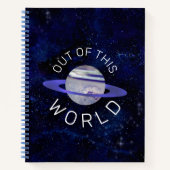 Aus dieser Welt kosmischer blauer Planet-Weltraums Notizblock (Vorderseite)