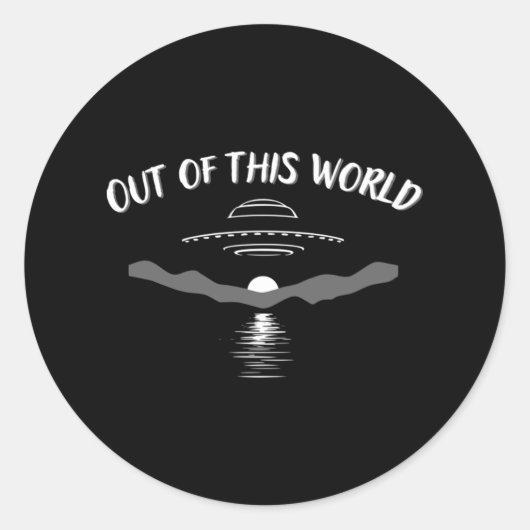 Aus dieser Welt Meme Joke Runder Aufkleber (Vorderseite)