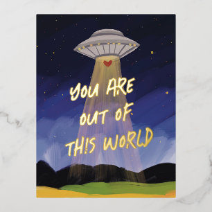 Aus dieser Welt UAP Valentine Folien Feiertagspostkarte